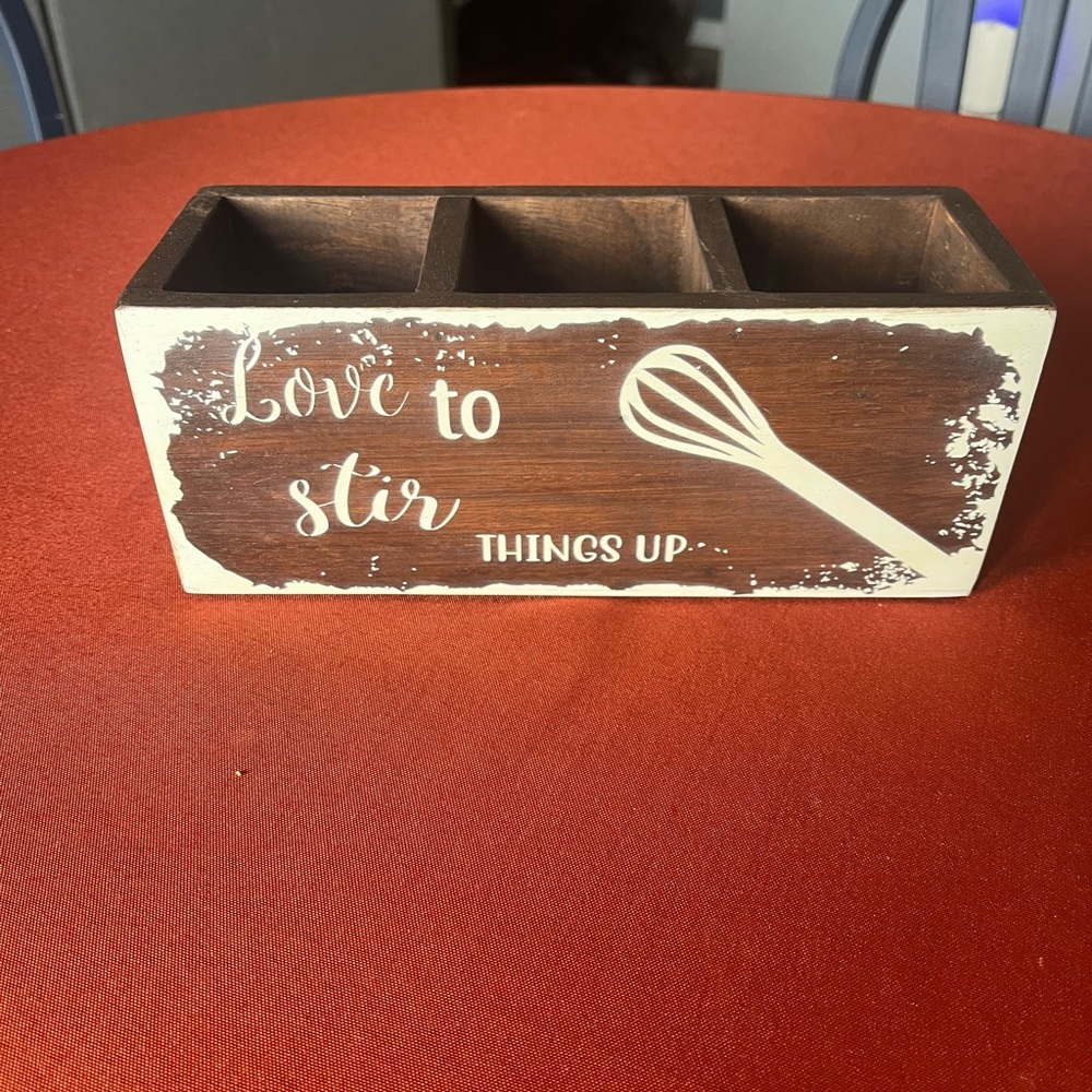 Wooden Kitchen Utensil Holder
